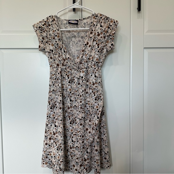 Zoey Beth women’s size small Floral Print V-Neck Dress,Y2K,lightweight,vintage - Picture 1 of 8
